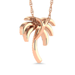 Diamond 1/10 Ct.Tw. Palm Tree Pendant in 10K Rose Gold