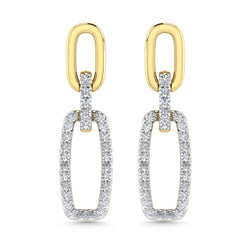 Diamond 1/4 Ct.Tw. Danglers Earrings in 10K Two Tone