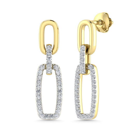 Diamond 1/4 Ct.Tw. Danglers Earrings in 10K Two Tone