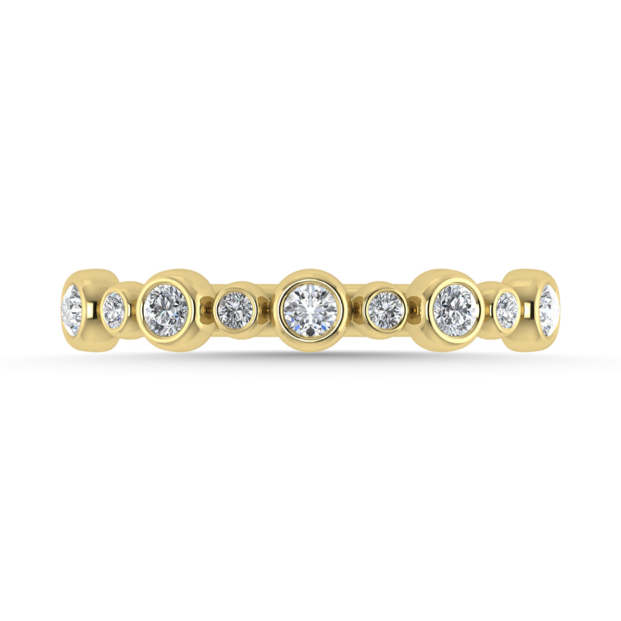Diamond 1/5 Ct.Tw. Stack Band in 10K Yellow Gold