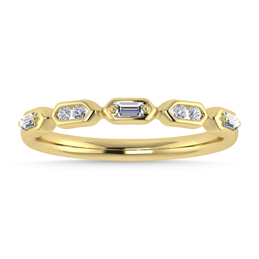 Diamond 1/6 Ct.Tw. Stack Band in 14K Yellow Gold