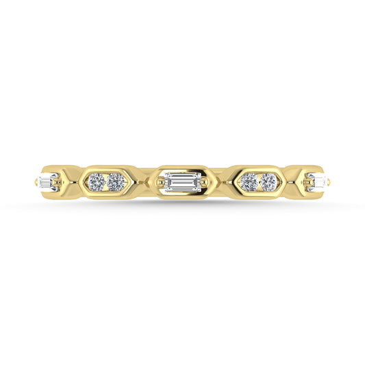 Diamond 1/6 Ct.Tw. Stack Band in 14K Yellow Gold