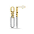 Load image into Gallery viewer, 10K Two Tone Diamond 1/10 Ct.Tw. Fashion Earrings
