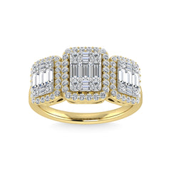 14K Yellow Gold Diamond 1 Ct.Tw. Engagement Ring