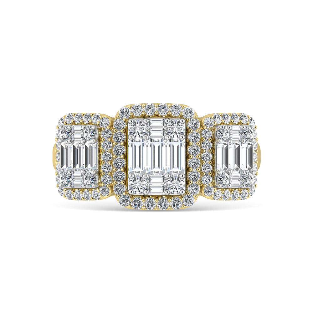 14K Yellow Gold Diamond 1 Ct.Tw. Engagement Ring