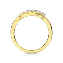 14K Yellow Gold Diamond 1/6 Ct.Tw. Fashion Ring