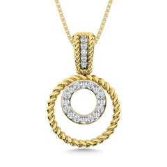 10K Yellow Gold Diamond 1/10 Ct.Tw. Fashion Pendant