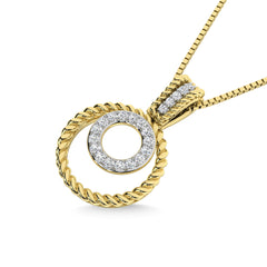 10K Yellow Gold Diamond 1/10 Ct.Tw. Fashion Pendant
