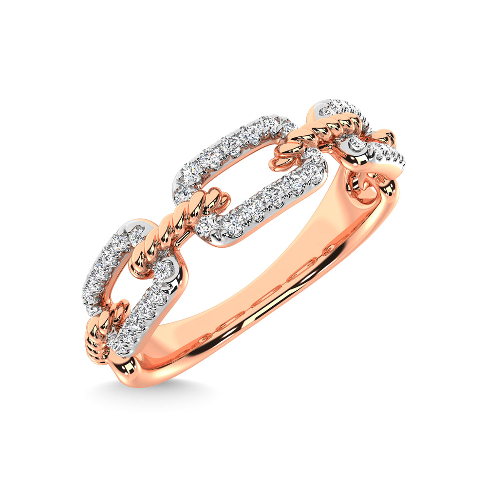 10K Rose Gold Diamond 1/5 Ct.Tw. Fashion Ring