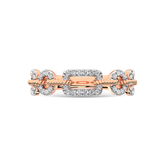 14K Rose Gold Diamond 1/5 Ct.Tw. Fashion Ring