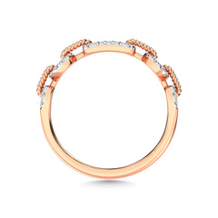 14K Rose Gold Diamond 1/5 Ct.Tw. Fashion Ring