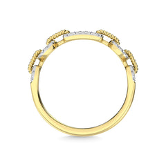 14K Yellow Gold Diamond 1/5 Ct.Tw. Fashion Ring
