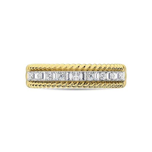 14K Yellow Gold Diamond 1/4 Ct.Tw. Fashion Band