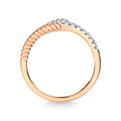 14K Rose Gold Diamond 1/3 Ct.Tw. Fashion Ring