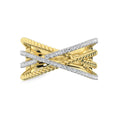 Load image into Gallery viewer, 14K Yellow Gold Diamond 1/3 Ct.Tw. Crossover Fashion Ring
