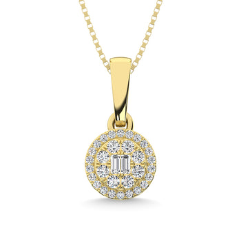 14K Yellow Gold Diamond 1/6 Ct.Tw. Fashion Pendant