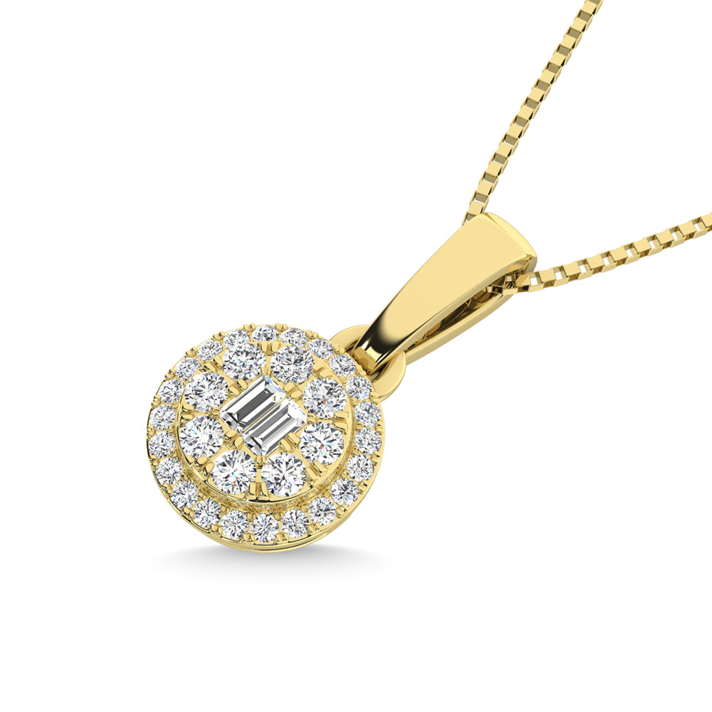 14K Yellow Gold Diamond 1/6 Ct.Tw. Fashion Pendant