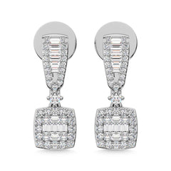 14K White Gold Diamond 5/8 Ct.Tw. Fashion Earrings