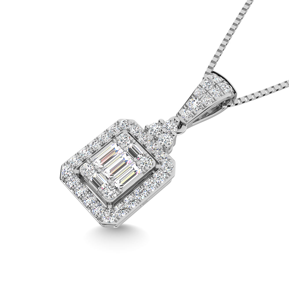 14K White Gold Diamond 1/3 Ct.Tw. Fashion Pendant