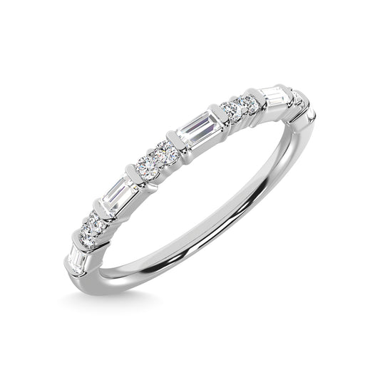 14K White Gold Diamond 1/5 Ct.Tw. Stackable Band