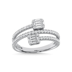 14K White Gold Diamond 1/2 Ct.Tw. Fashion Ring