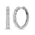 Load image into Gallery viewer, 14K White Gold Diamond 1/2 Ct.Tw. Hoop Earrings
