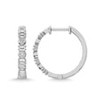 Load image into Gallery viewer, 14K White Gold Diamond 1/2 Ct.Tw. Hoop Earrings
