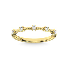 14K Yellow Gold Diamond 1/10 Ct.Tw. Stackable Band