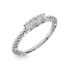 10K White Gold Diamond 1/5 Ct.Tw. Fashion Ring