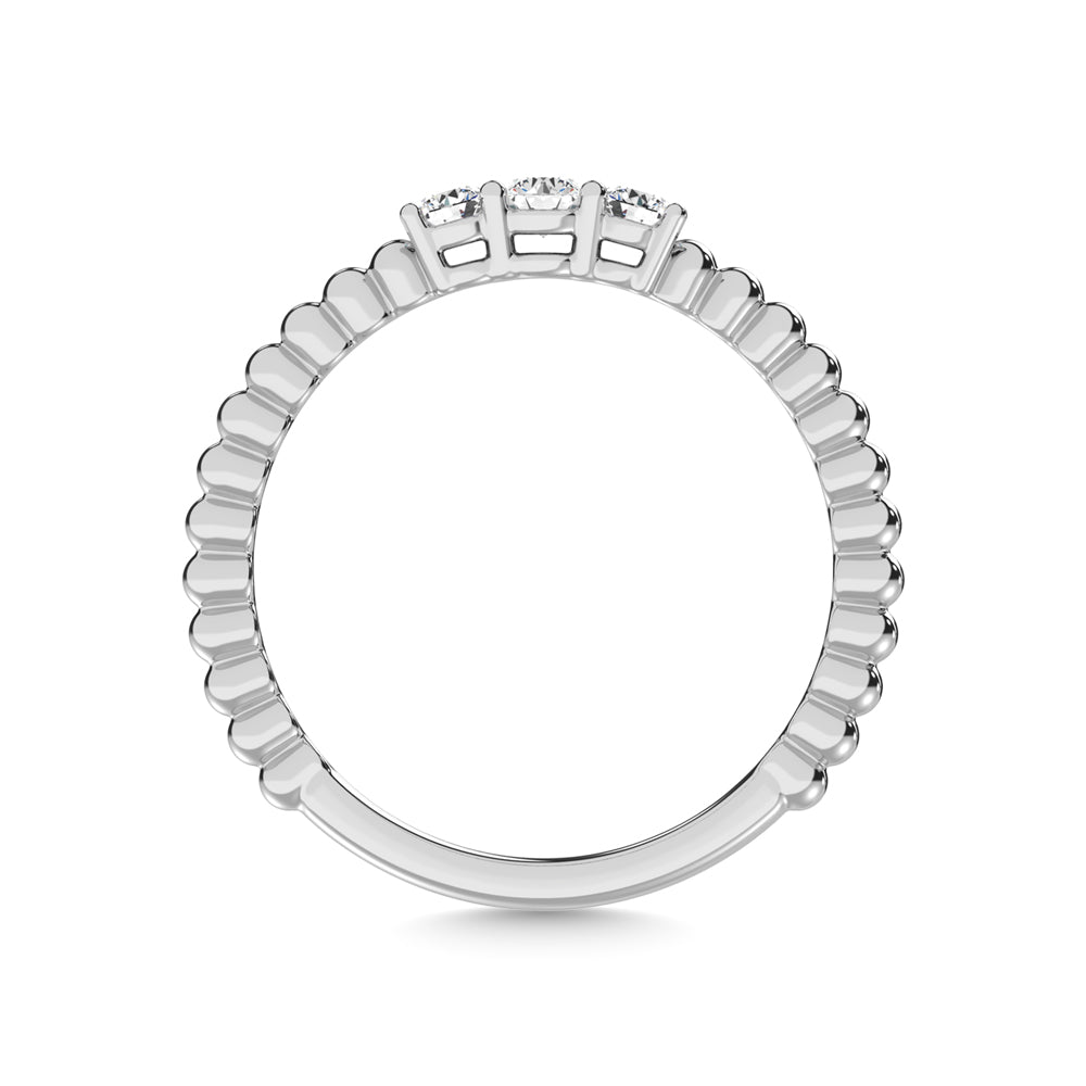 10K White Gold Diamond 1/5 Ct.Tw. Fashion Ring