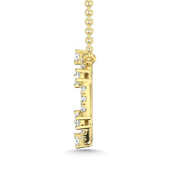14K Yellow Gold Diamond 1/2 Ct.Tw. Fashion Necklace