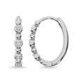 Load image into Gallery viewer, 14K White Gold Diamond 1/6 Ct.Tw. Hoop Earrings
