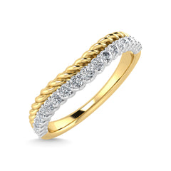 14K Yellow Gold Diamond 1/10 Ct.Tw. Curve Band