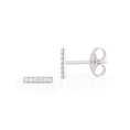 Load image into Gallery viewer, Small Diamond Bar Stud Earrings
