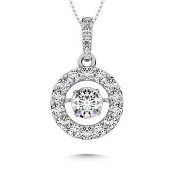 10K White Gold Lab Grown Diamond 1 3/8 Ct.Tw. Fashion Pendants