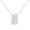 Load image into Gallery viewer, 14KT White Gold Diamond Box Pendant Necklace 1 cttw,
