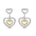 Load image into Gallery viewer, 14K Two Toned 1/2 cttw Round Cut Diamond Earrings
