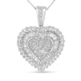 Load image into Gallery viewer, 10K White Gold 1 cttw Multi Cut 1 cttw Diamond Heart Pendant Necklace
