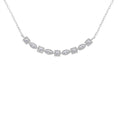Load image into Gallery viewer, Sterling Silver Diamond Bar Mixed Shape Necklace
