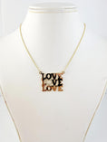 Load image into Gallery viewer, LOVE LOVE LOVE  Yellow Gold Pendant with Diamonds
