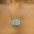 Load image into Gallery viewer, LOVE LOVE LOVE Sterling Silver Pendant
