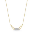 Load image into Gallery viewer, 3 Paperclip Links, One with Diamonds Necklace
