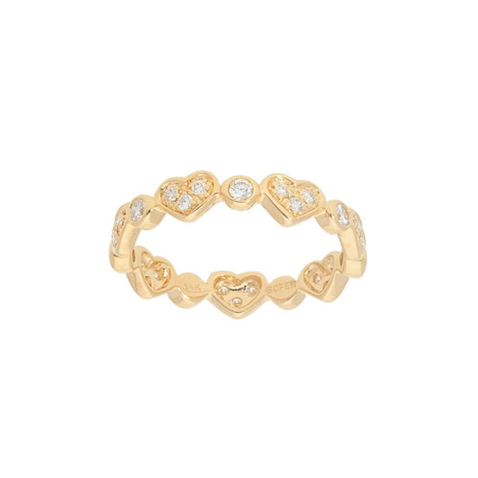 Alternating Heart and Round Shape Diamond Eternity  Band