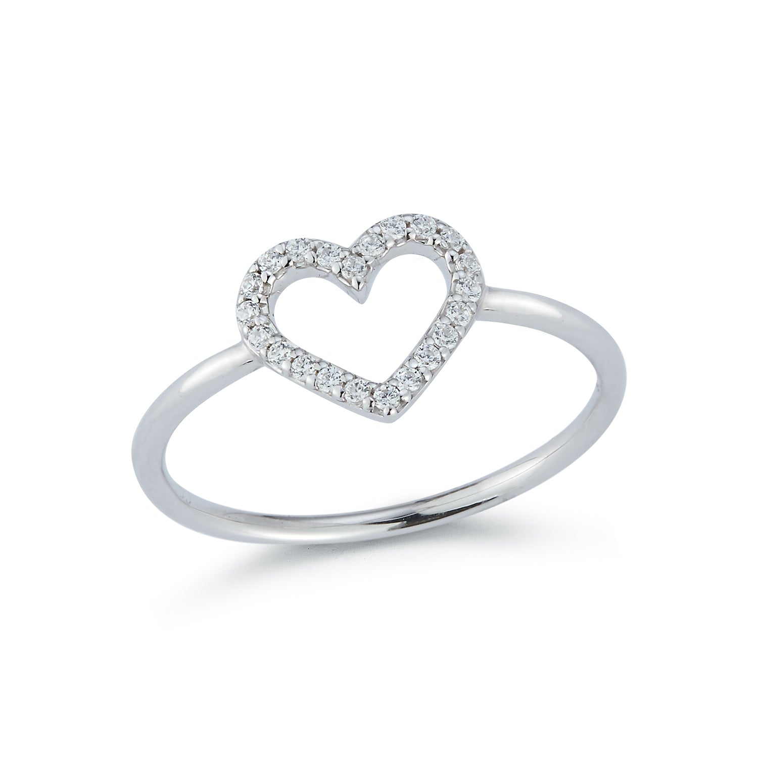 Diamond Open Heart Ring