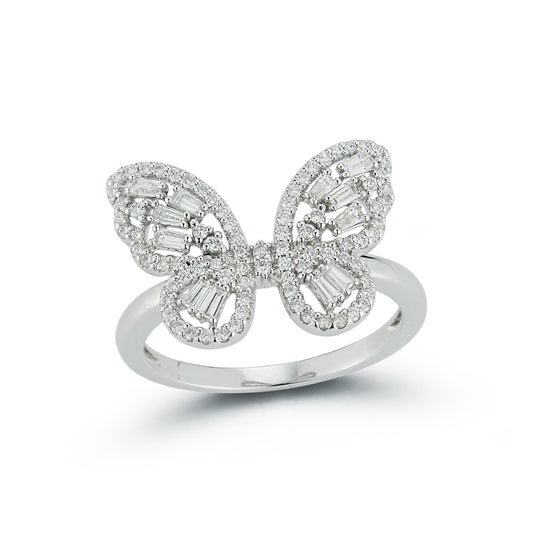 Diamond Butterfly Ring