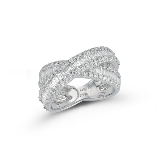 Diamond Crossover Ring