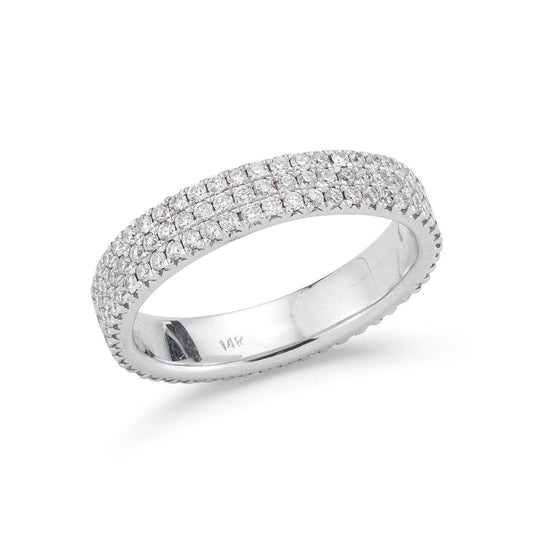 3 Row Micropave Diamond Band