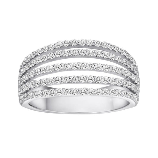 5 Row Diamond Ring