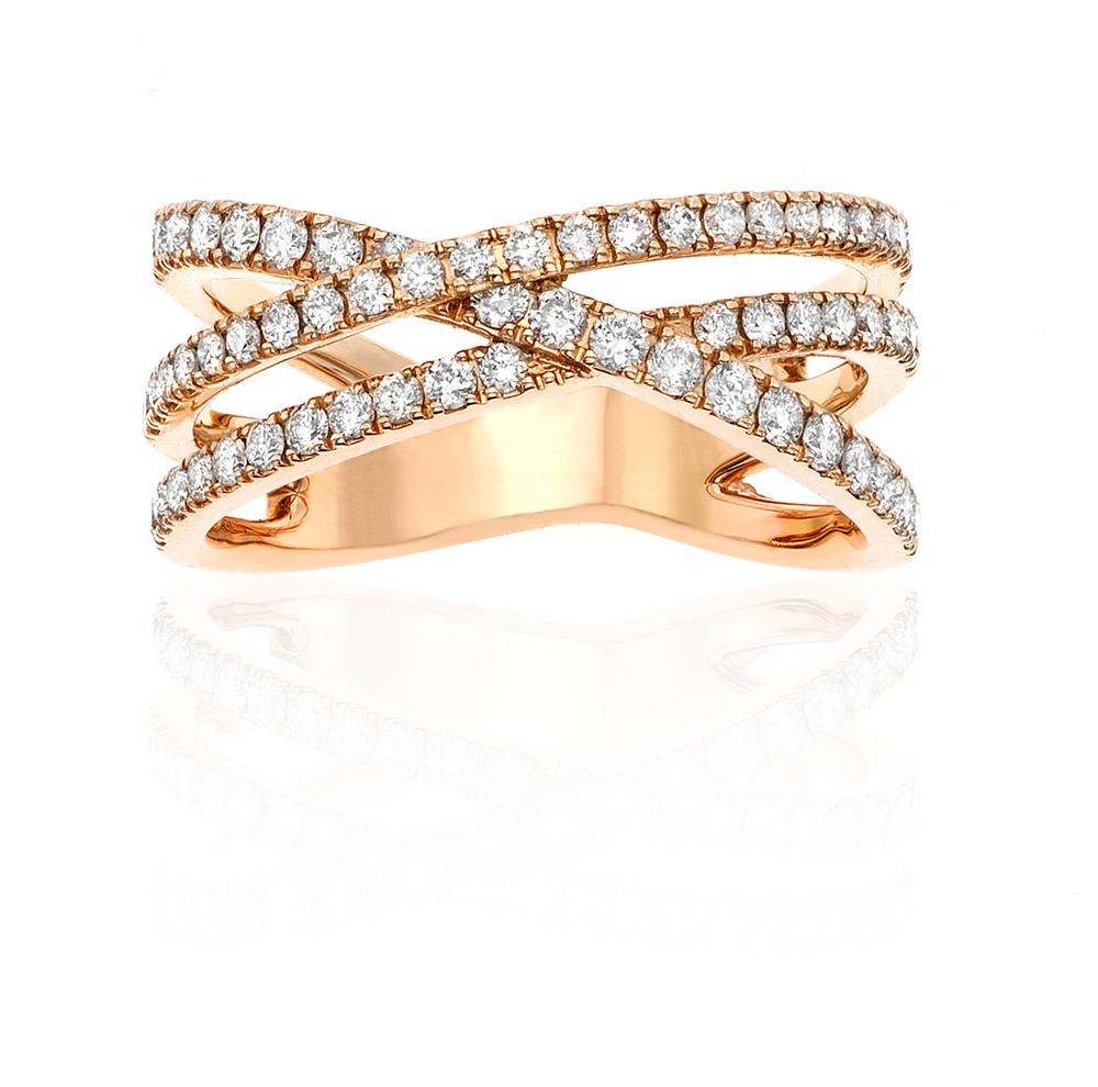 Multi Row Crossover Ring – Aurora Jewelers